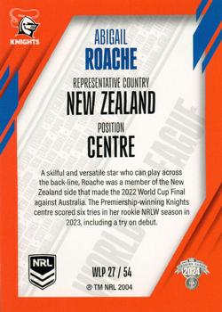 2024 NRL Traders Titanium - World In League Parallel #WLP27 Abigail Roache Back